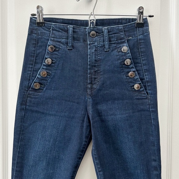 GAP High Rise True Skinny Sailor Ankle Jeans Secret Smoothing Pockets Blue 0/25 - Picture 7 of 16